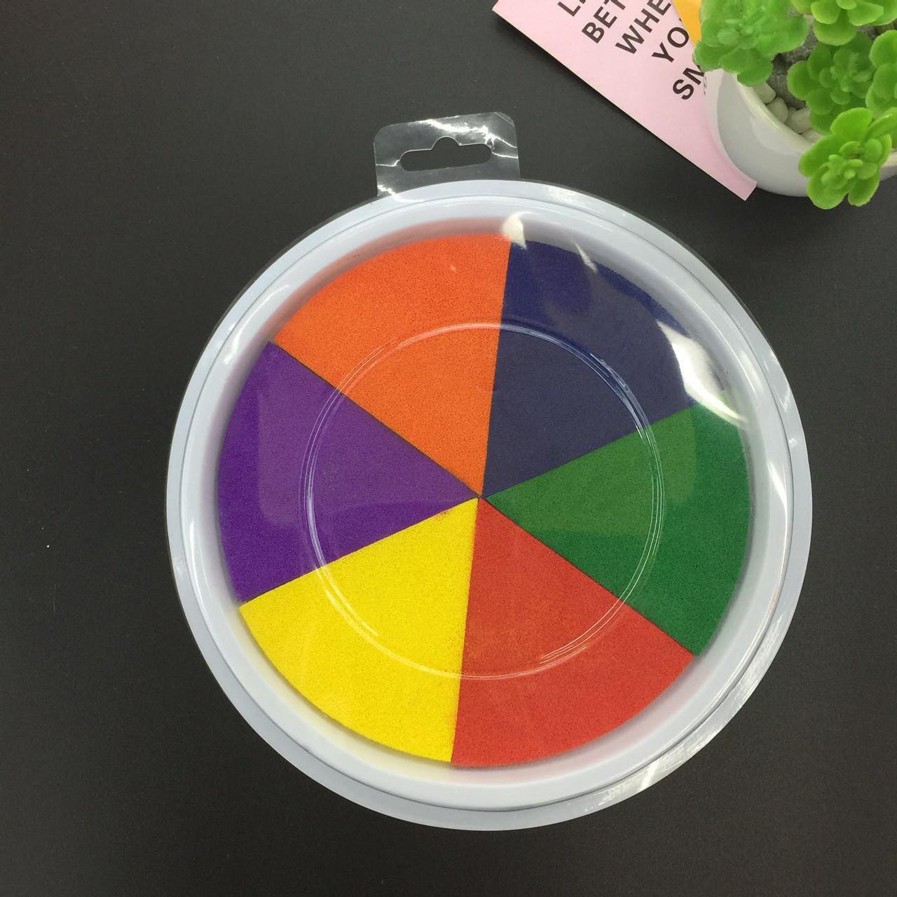 幼儿园手指手掌画颜料彩色印泥印台大号手掌颜料印泥无毒可水洗