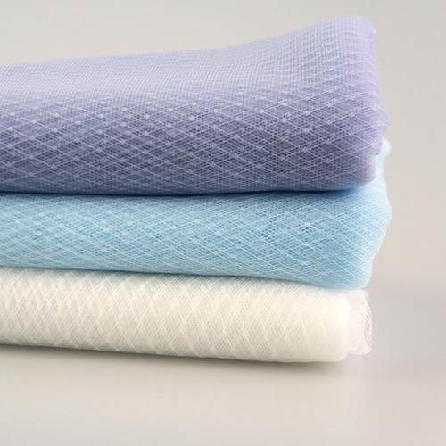 现货锦纶小菱形格子网纱面料蕾丝布 婚纱绣花纱底布柔软小孔纱