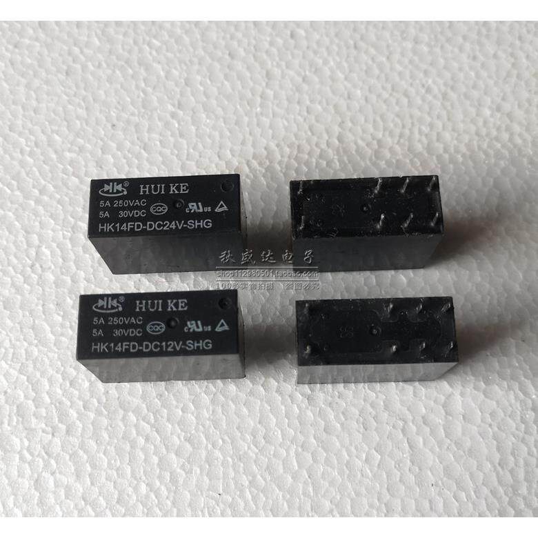 汇科继电器HK14FD-DC24V DC12V-SHG 两组转换8脚5A