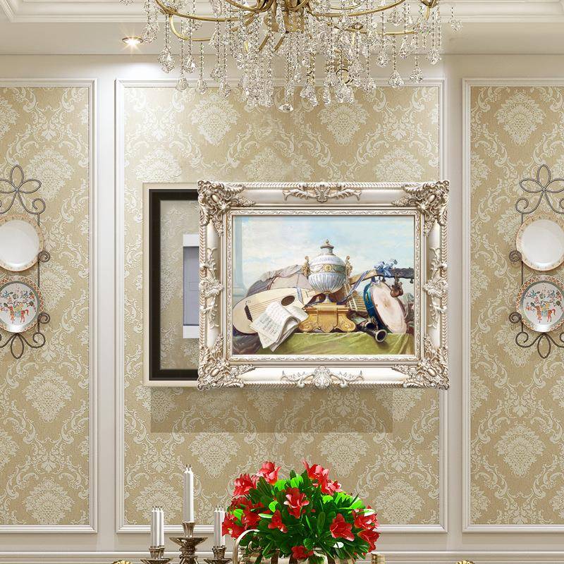 电表箱装饰画空开箱电闸盒子挂画简欧花卉静物欧式壁画可推拉电箱图片