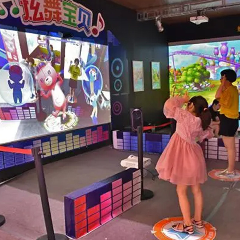史可威酷炫舞姿宝贝体感墙面投影运动馆沉浸式互动ar投影设备厂家