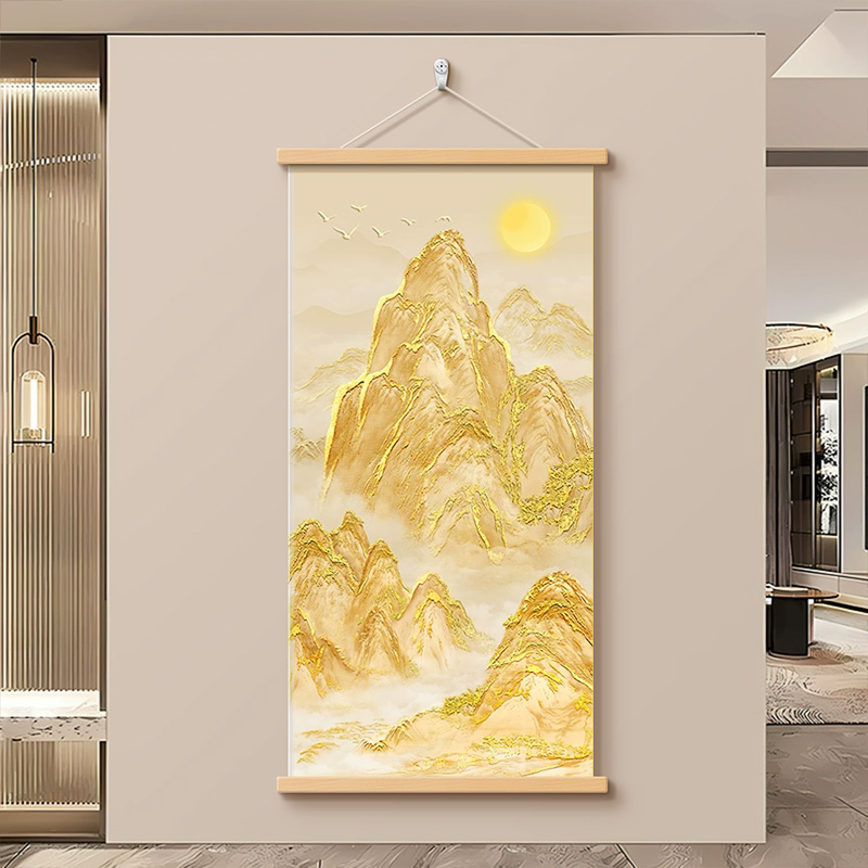 日照金山玄关背景墙挂画