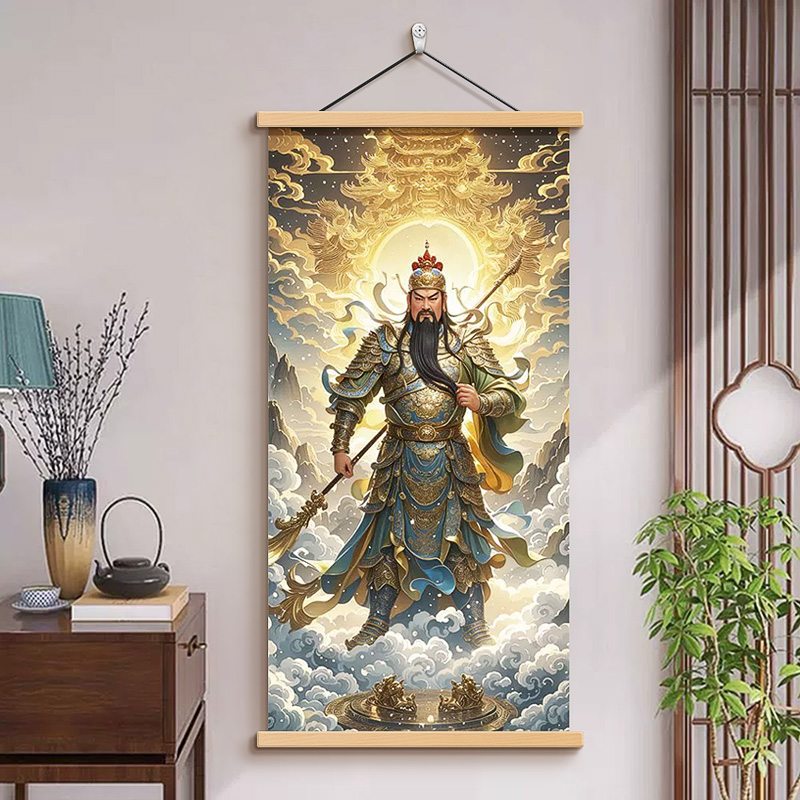 武财神关公挂画招财旺宅卷轴画装饰画客厅卧室书房无框墙面中国风图片