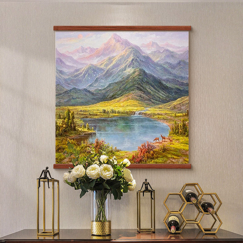 福居宝地山水画客厅装饰画沙发背景墙挂画现代简约餐厅风景画壁画,家居饰品,现代装饰画,淘宝优惠券,粉丝福利购,淘宝优惠卷