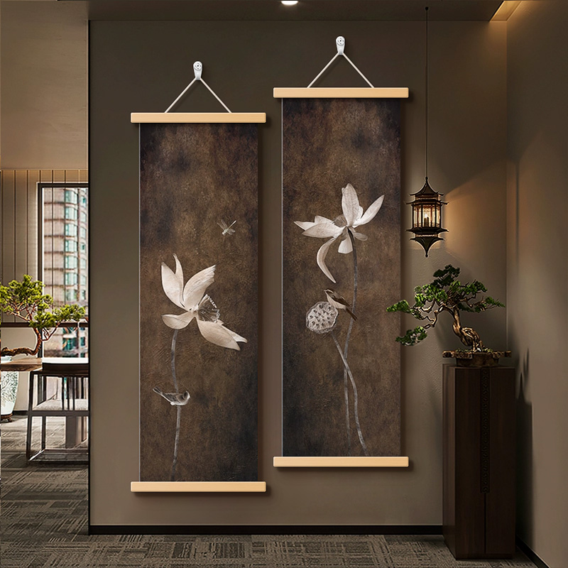 中古侘寂风玄关装饰画