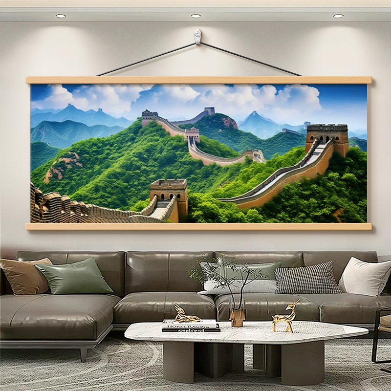 现代简约万里长城客厅挂画
