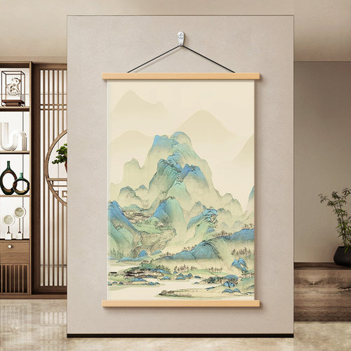 新中式千里江山入户玄关装饰画