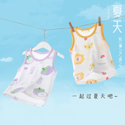 儿童背心纯棉骨夏季薄款婴儿衣服