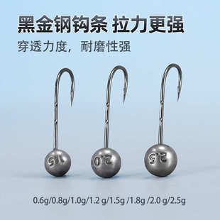 微物钨钢铅头钩迷你小克重根钓钩双背刺路亚高比重钨头钩黑坑竞技