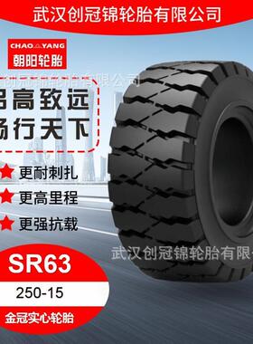 朝阳轮胎 250-15 SR63花纹 朝阳金冠实心轮胎 防滑 工厂直发