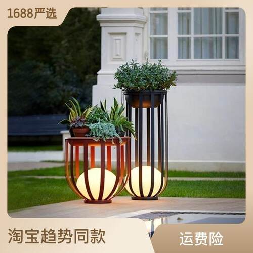 户外太阳能庭院茶几灯草坪灯别墅花园落地灯室外露台景观灯花架灯