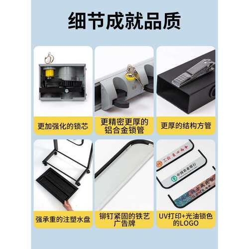 雨伞架定 制logo商用带锁银行酒店大堂入户门口铁艺进门便民收纳