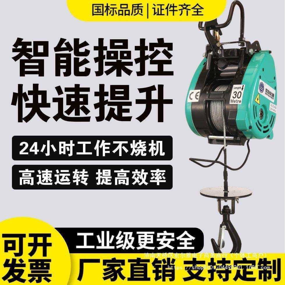 小金刚微型电动葫芦220V家用便携悬挂式小吊运机提升机卷扬机吊机