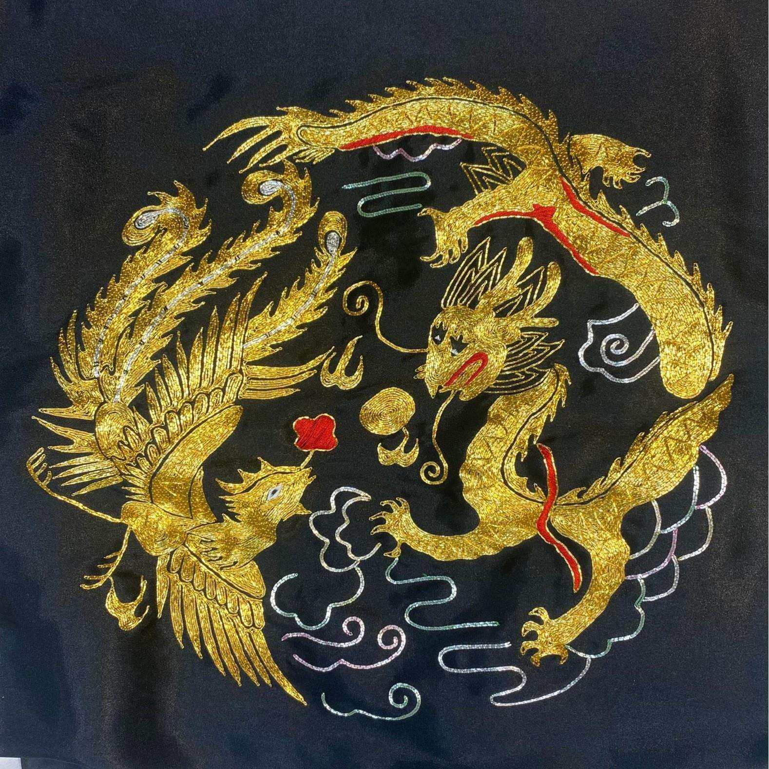 30圆纯手工盘金绣苏绣新中式国风刺绣双面绣立体绣绣品卧室装饰画