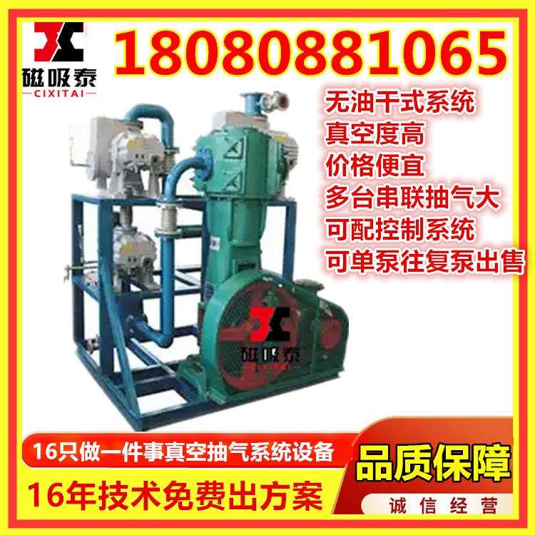 真空干燥无油往复机组真空机应罗茨泵真空泵 往复真空泵机组