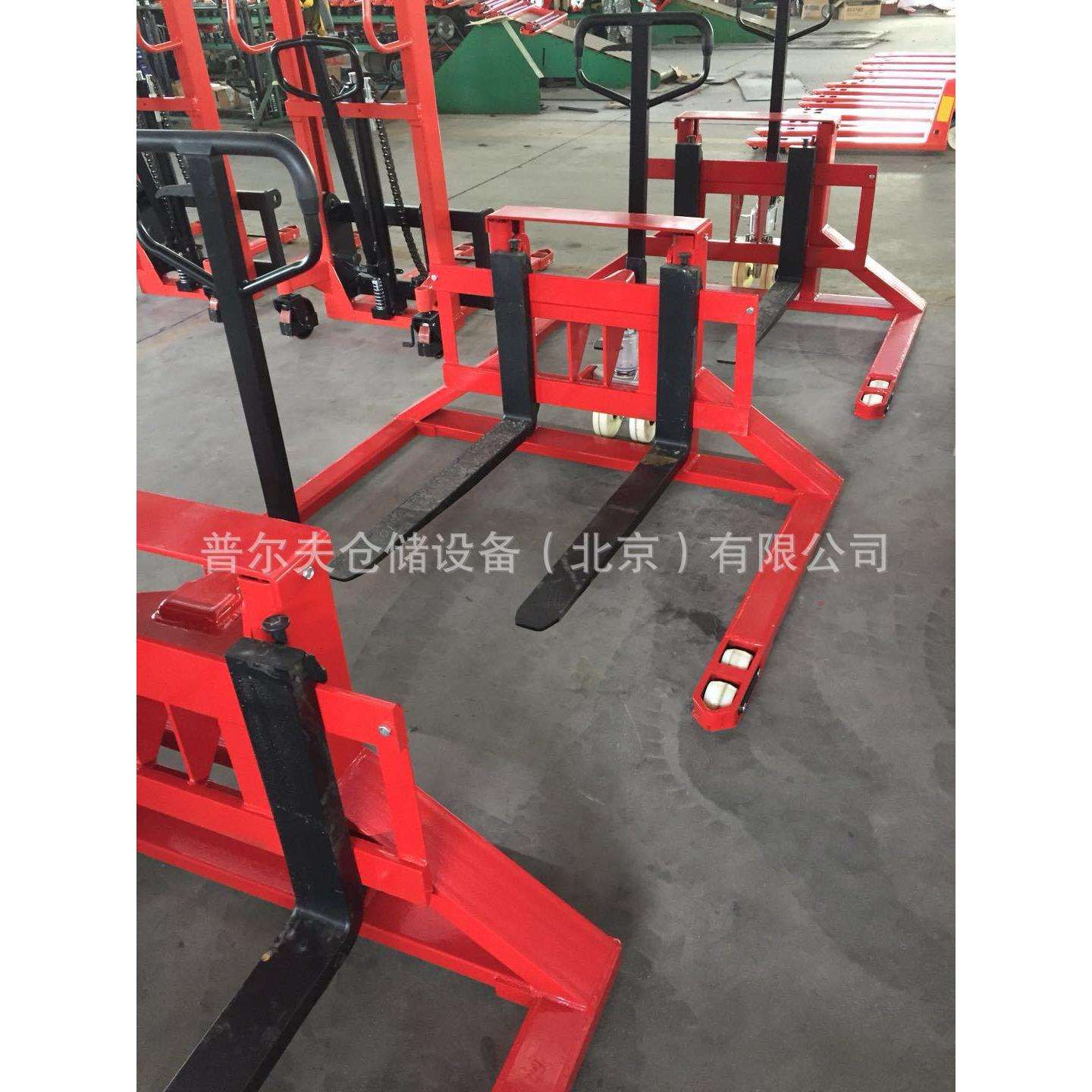 1吨非标加宽宽支腿手动搬运车电动堆高车液压叉车