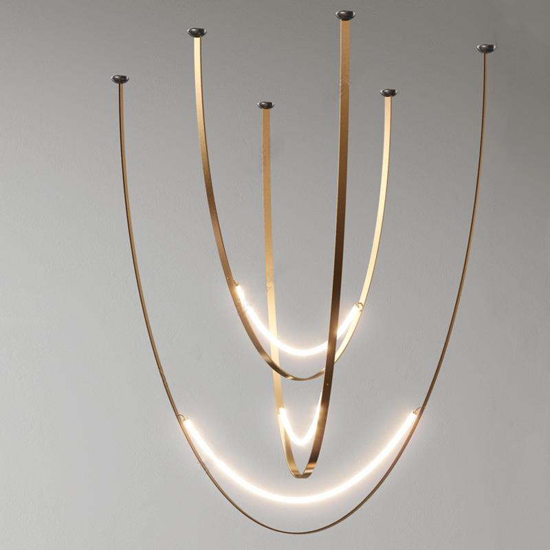 新款设计师led艺术吊灯客厅餐厅样板房前台吧台别墅复式楼梯灯具