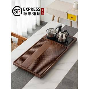 整块茶盘家用新款 电木款 功夫茶具实木茶台排水小型办公室