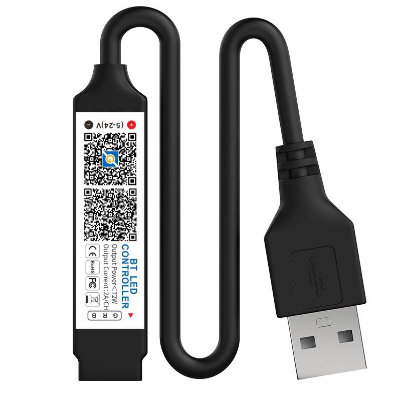 5V-24V蓝牙RGB灯带控制器手机控制器定时开关音乐模式