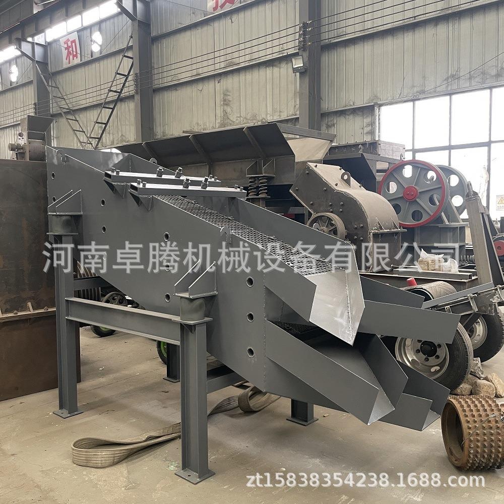 低成本简易砂石厂砂石分离机移动破碎站石料振动筛沙机砂石线专用