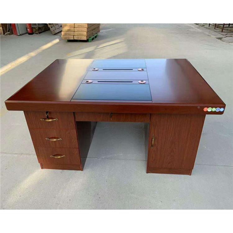 漆双面人办公桌椅老YQ021电脑机关单位职员桌油办公桌桌椅组合板