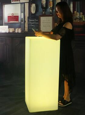 LE发光酒吧台桌椅195组合清吧散台鸡尾酒桌户外活动阳台休D闲高脚