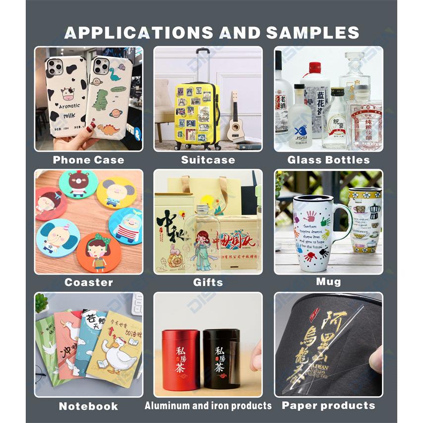 水晶标DSA-XLLA冷印贴具UV打印机玩logo小标签型uv平工业高板喷数