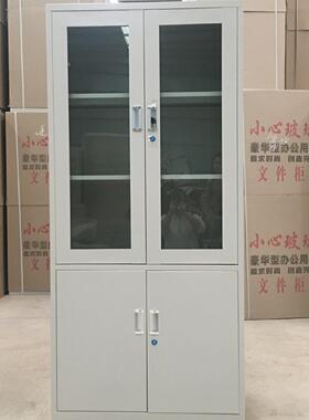定件制钢制铁皮文柜璃资料柜子办公室文件收柜LH-30-36简易落地纳