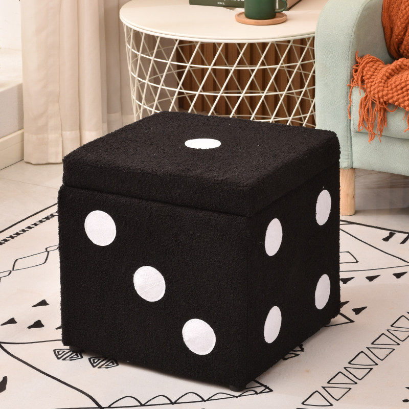 创意时尚骰子凳收纳凳多功能储物凳方凳矮凳坐墩门口换鞋凳小凳子