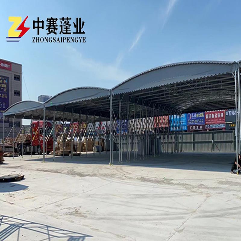 西安活动雨棚厂家西安移动伸缩遮阳蓬西安折叠仓库帐篷户外防雨蓬