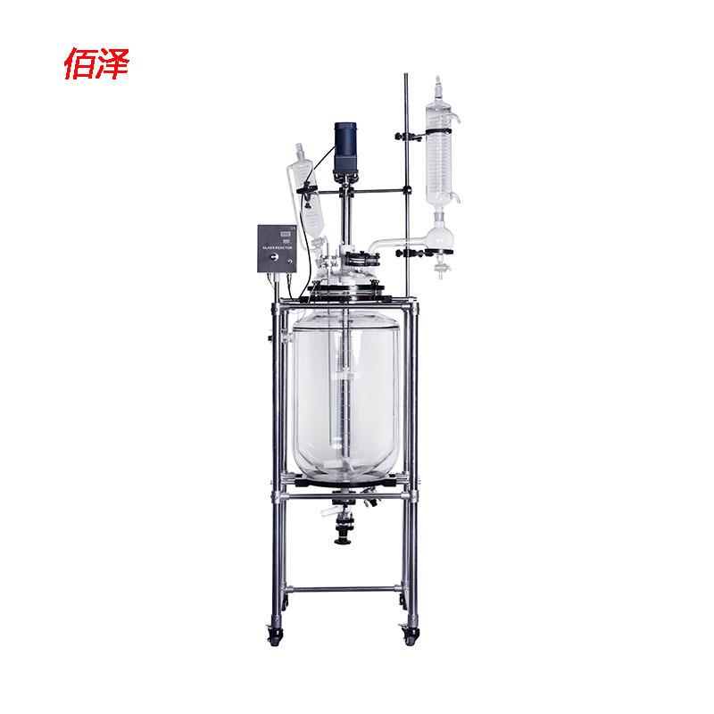 佰泽仪器升降玻璃反应釜,实验室用玻璃反应釜防爆玻璃反应釜