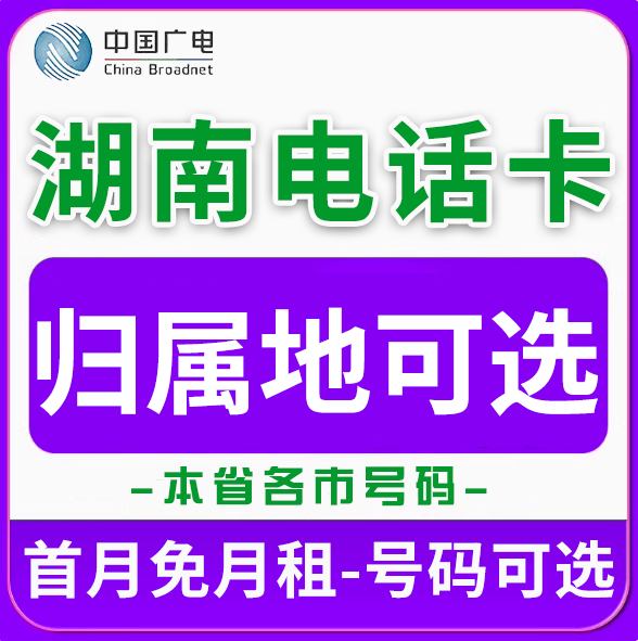 湖南长沙株洲湘潭衡阳邵阳岳阳常德广电卡上网卡手机卡电话流量卡