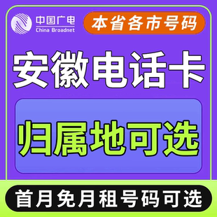 安徽合肥蚌埠淮南马鞍山淮北宿中国广电卡上网卡手机卡电话流量卡