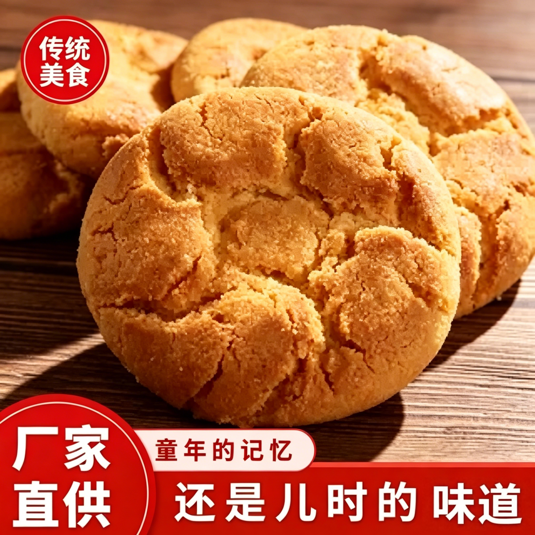 老北京风味大桃酥宫廷桃酥饼干整箱老式怀旧传统糕点早餐手工食品