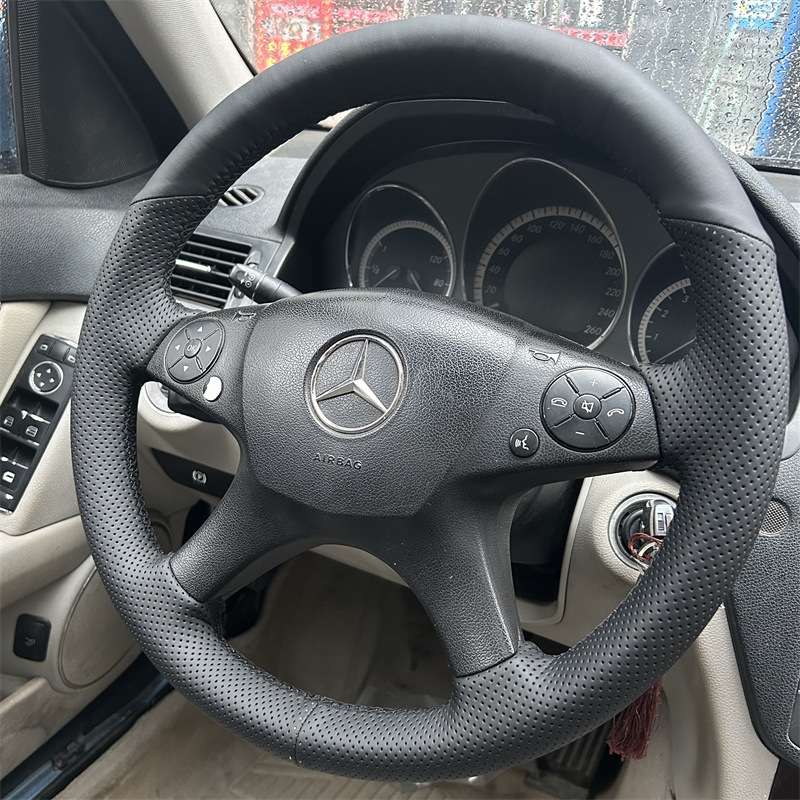 08 09奔驰老C级C180KC200C280手缝方向盘套E300L R级R350 M级把套
