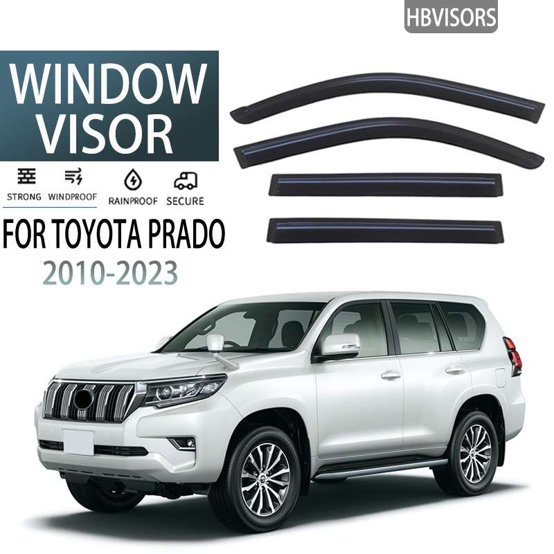 适用于TOYOTA PRADO普拉多晴雨挡雨眉遮雨档黑武士Window visor