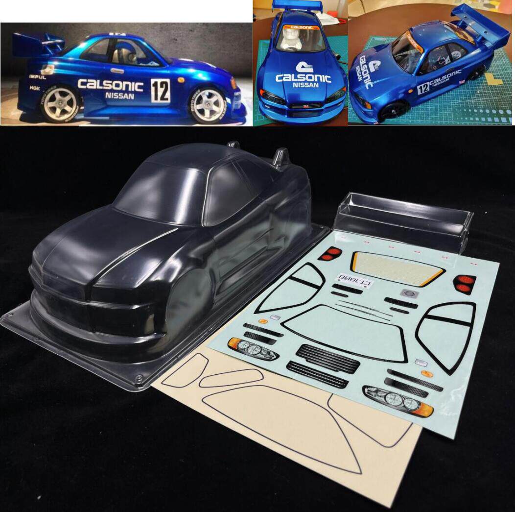 1/10平跑车壳Mini M车壳CALSONIC GTR PC车壳210mm Tamiya M210