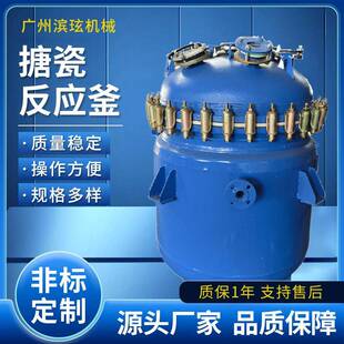 广东搪玻璃反应釜加工300L电加热蒸汽加热反应釜搪玻璃反应罐