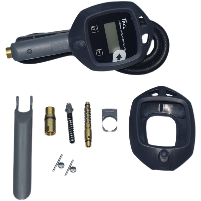 PCL数显胎压打气表配件阀芯手柄表套电池卡槽气管测压表