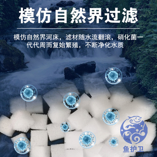 鱼缸过滤桶生物反应器k1k2k6流化床过滤培菌桶内T置外置硝化细菌