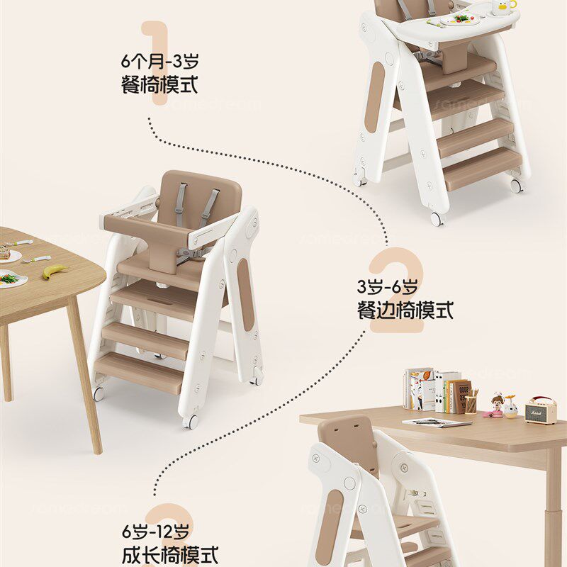 三梦宝宝餐椅f儿童成长椅婴儿家用餐桌椅小孩吃饭座椅子多功能凳