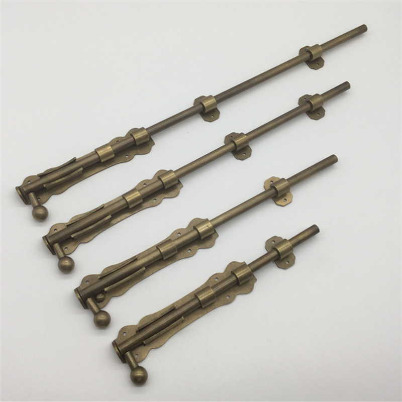 中式仿古纯铜插销地插p销庭院户外长插销加长门插销木门门栓铜插