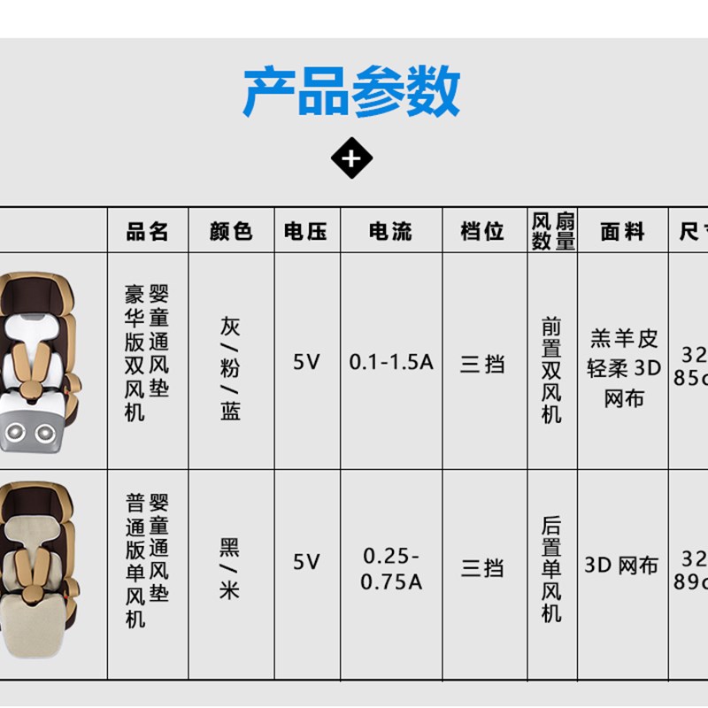 婴儿车凉垫夏h季宝宝手推车通用通风坐垫透气汽车儿童安全座椅凉