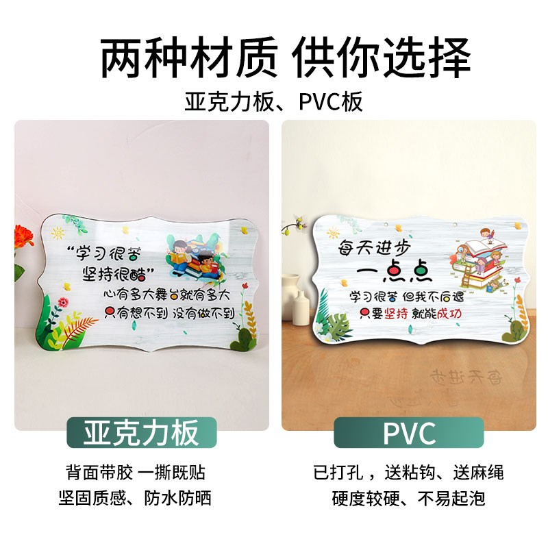 网红励志挂牌创意儿童房间装x饰门牌学生激励标语鼓励提示学习挂