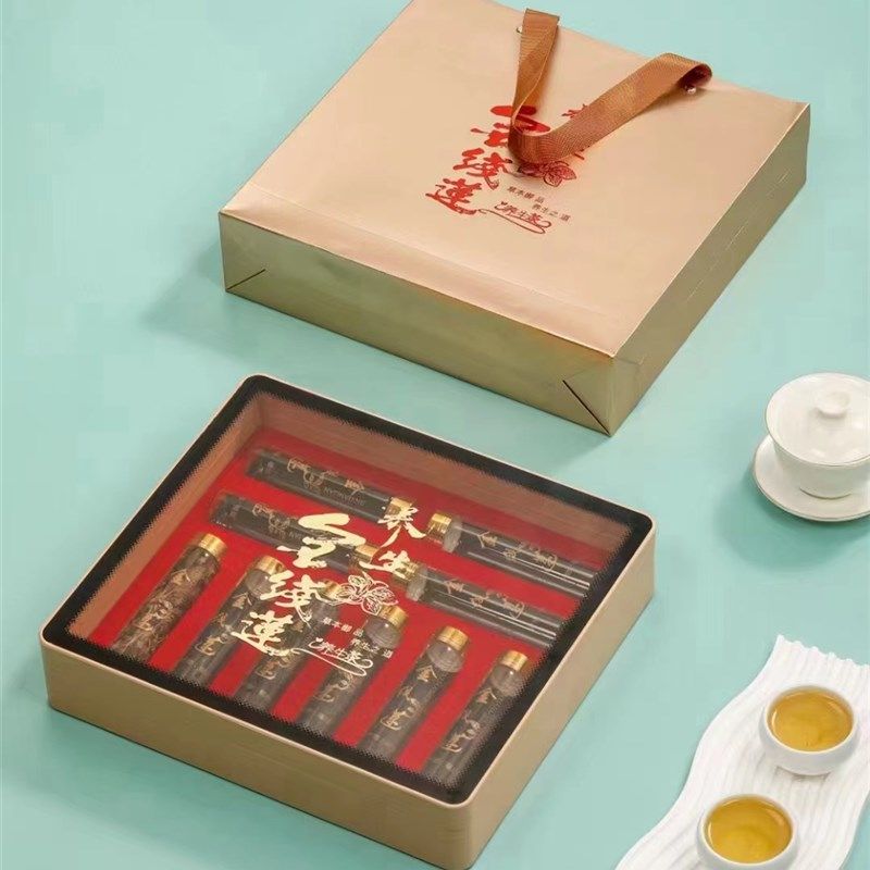 高档玻璃瓶包装盒空虫草藏红花茶叶药材金线莲通用礼X盒礼品盒空