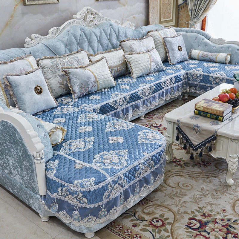 欧式沙发套罩LU型四季通用拆洗透气全包布艺防滑沙V发垫保护罩定
