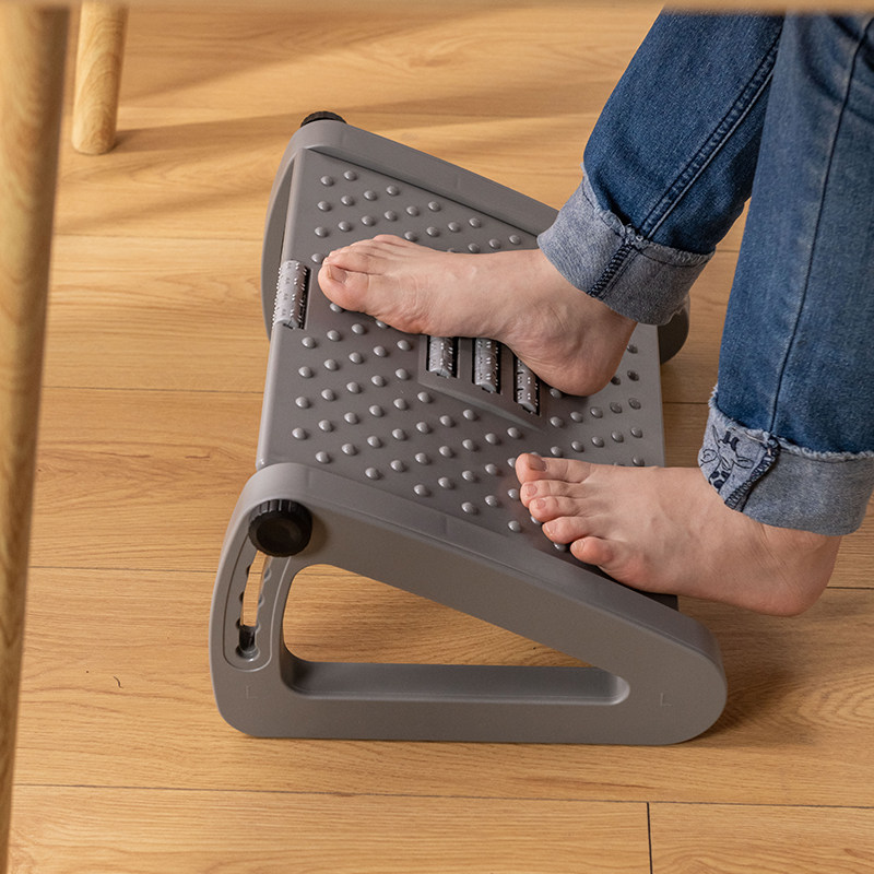 可调节脚踏办公室脚垫放脚神器踩脚搁脚凳工位垫T脚凳脚蹬桌下脚