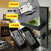 304不锈钢72门l锁室内房门锁大门锁双对开门真假锁 超长面板大把