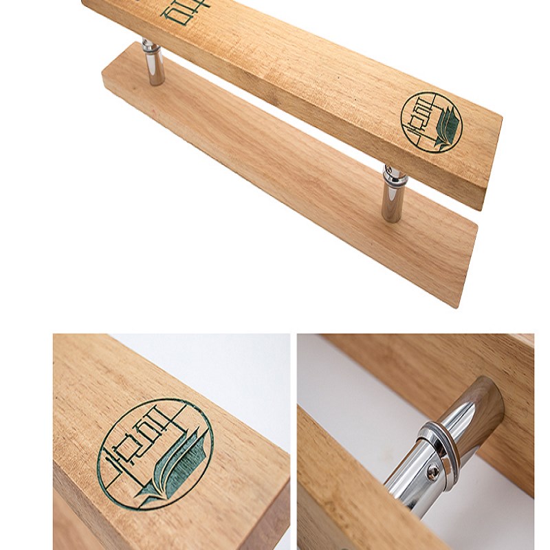 玻璃门拉手d原木实木中式店铺文字广告装饰大门拉手定订制