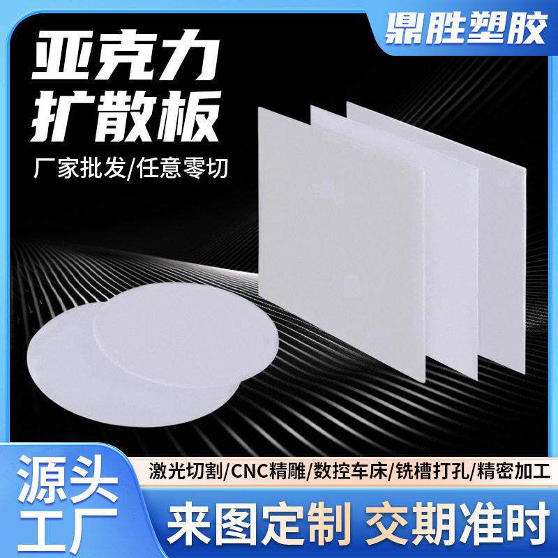 亚克力扩散板乳白色透光LED灯罩有机玻璃导光板天花吊顶透光板图片